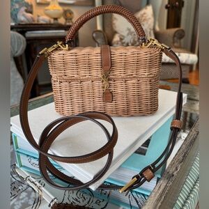 *SOLD** Saint Laurent Gaby Vanity Crossbody Bag Brand New Natural Osier Wicker